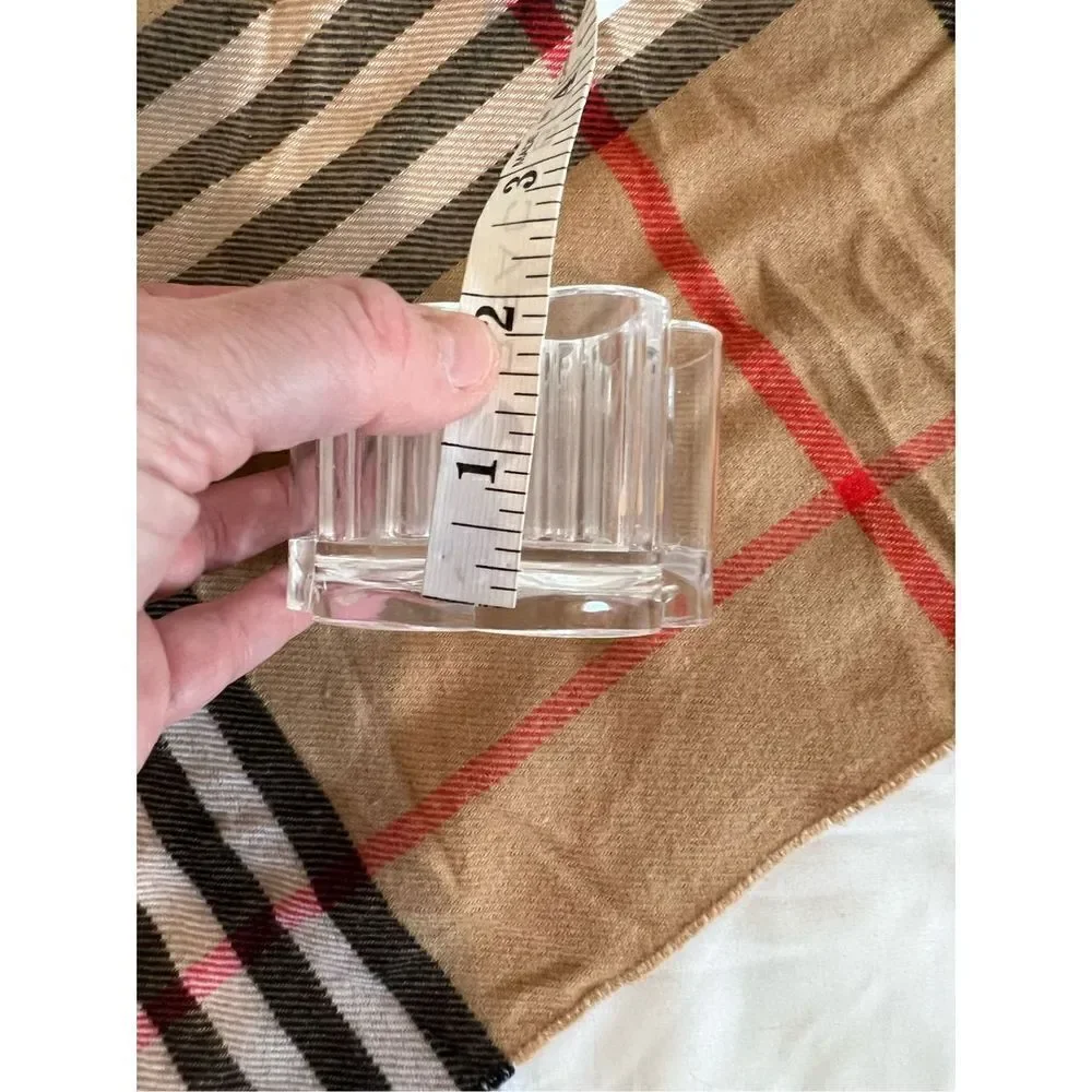Clear acrylic makeup brush holder